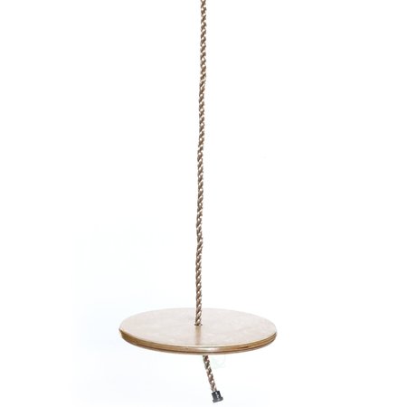 PLAYBERG Wooden Round Disc Plate Swing Seat With Hanging Rope QI003374